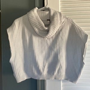 Free People cropped short sleeve turtleneck sweater